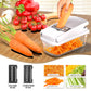 Black Multifunctional Vegetable Slicer – Manual Kitchen Cutter with Adjustable Blades for Slicing, Dicing, Shredding, Garlic Grinding, and Egg White Separation
