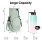 Black Water Bottle Carrier with Drawstring Closure – Adjustable Shoulder Strap, Front Pocket, and Side Storage for Daily Use
