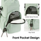 Green Water Bottle Carrier with Drawstring Closure – Adjustable Shoulder Strap, Front Pocket, and Side Storage for Daily Use