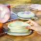 Brown and pink Portable Foldable Dual Bowl for Pets – Silicone Feeding and Water Dish with Compact Storage Design