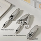 5-Pcs Transformable Squid-Style Pen – Compact Mechanical Writing Tool with Hinged Design and 0.5mm Ballpoint Tip