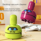 Pink Compact Desktop Vacuum Cleaner – Rechargeable Mini Dust Collector for Eraser Shavings, Pencil Shavings, Paper Scraps, and Fine Debris