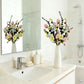2-Piece Tulip Easter Artificial Floral Arrangement with Decorative Egg Accents – Ready-to-Display Spring Holiday Decoration