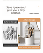 2 PCS Rotating Makeup Brush Organiser Set Dustproof Cosmetic Storage Holder White & Grey Duo for Vanity Bathroom