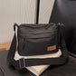 Casual Multi-Pocket Nylon Crossbody Bag Lightweight Shoulder Purse Waterproof Travel Messenger Bag Black