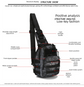 High Visibility Red Tactical Sling Bag 600D Waterproof Crossbody Backpack MOLLE First Aid EDC Pack for Cycling