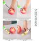 2-in-1 Apple Corer & Peeler Stainless Steel Fruit Prep Tool Kitchen Gadget Red