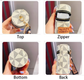 Purple Mini Cylinder Lipstick Case Keychain with Silk Scarf Charm PU Leather Coin Purse Bag Pendant for Earphones Keys Vintage Floral Pattern