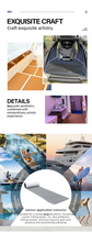 EVA Faux Teak Boat Flooring Sheet Marine Decking Mat Self Adhesive Non Slip Foam for Yacht Caravan & RV (Dark Grey & Black, 240cm x 45cm)