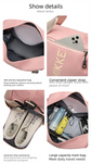 Large Travel Duffle Bag Gym Sports Weekender with Shoe Compartment Wet Pocket Lightweight Carry On Luggage Bag (Grey)