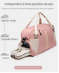 Large Travel Duffle Bag Gym Sports Weekender with Shoe Compartment Wet Pocket Lightweight Carry On Luggage Bag (Light Purple)