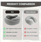 Memory Foam Travel Neck Pillow 360 Support Adjustable Snail Shape Chin Rest for Long Haul Flights Car & Office Portable with Storage Bag (Grey)