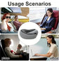 Memory Foam Travel Neck Pillow 360 Support Adjustable Snail Shape Chin Rest for Long Haul Flights Car & Office Portable with Storage Bag (Pink)
