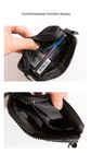 Small Nylon Coin Purse Zip Wallet Waterproof Mini Pouch Key Card Holder Lightweight EDC Organizer Khaki (12x9cm)