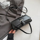 Womens Classic Baguette Shoulder Bag Soft PU Leather Underarm Purse with Adjustable Strap Crossbody Handbag Minimalist 90s Style Black