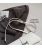 Womens Classic Baguette Shoulder Bag Soft PU Leather Underarm Purse with Adjustable Strap Crossbody Handbag Minimalist 90s Style White