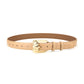 Womens Genuine Leather Belt Retro Gold Buckle Waist Belt for Jeans Dress Coat Fashion Split Cowhide Strap Khaki 105cm