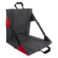 Portable Folding Stadium Seat Cushion with Back Support Lightweight Outdoor Chair for Camping Concerts Hiking Beach Bleachers Grey and Red