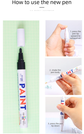 12 Colour Oil Based Paint Marker Pens Set 3.0mm Medium Tip Waterproof Permanent Ink for Rock Painting Metal Glass Rubber Tyres Wood DIY Art