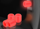 2 Packs of 4 Red Luminous Tyre Valve Caps Glow in The Dark Universal Wheel Air Dust Covers for Cars Bikes Motorcycles Scooters One-Piece Design