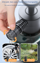 White 2L Handheld Car Wash Foam Sprayer Pump Action Pressure Cannon with 2 Nozzles for Auto Detailing and Garden Watering Heavy Duty 55 Degree Fan Spray