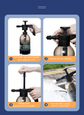 White 2L Handheld Car Wash Foam Sprayer Pump Action Pressure Cannon with 2 Nozzles for Auto Detailing and Garden Watering Heavy Duty 55 Degree Fan Spray