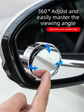 2Pcs Car Blind Spot Mirrors Suction Cup Vacuum Adsorption 360 Adjustable Round Rear View Convex Mirror Waterproof White Frame for Cars SUVs