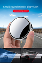 2Pcs Car Blind Spot Mirrors Suction Cup Vacuum Adsorption 360 Adjustable Round Rear View Convex Mirror Waterproof Sliver Frame for Cars SUVs