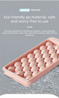 2 PCS Large Round Ice Cube Trays with Lids 3 Cavity Sphere Ice Ball Maker Mould Stackable Hard Plastic Slow Melting for Whiskey Cocktails Pink