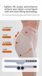 Electric Hip Trainer EMS Muscle Stimulator Buttock Lifting Belt with Remote Control 10 Modes 30 Intensity Levels Rechargeable Home Gym Workout