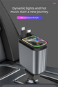 4-in-1 Retractable Car Charger Adapter 120W Dual Type-C Cables Starry Sky Projector Fast Charging for iPhone 15/16 Samsung Pixel