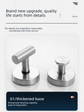 Heavy Duty Stainless Steel Suction Cup Hook Vacuum Wall Hanger Brushed Gold No Drill Towel Holder for Bathroom Kitchen & Shower - Waterproof