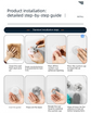 Matte Silver T-Bar Suction Cup Hook Stainless Steel Vacuum Wall Hanger No Drill Robe Towel Holder for Bathroom Kitchen - Heavy Duty