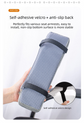 A Pair of Ergonomic Memory Foam Chair Armrest Pads (Curved PLUS) - Plush Velvet Elbow Support Cushions for Office & Gaming Chairs (Blue)