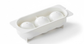 2 PCS Large Round Ice Cube Trays with Lids 3 Cavity Sphere Ice Ball Maker Mould Stackable Hard Plastic Slow Melting for Whiskey Cocktails White