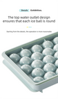 2 PCS Large Round Ice Cube Trays with Lids 3 Cavity Sphere Ice Ball Maker Mould Stackable Hard Plastic Slow Melting for Whiskey Cocktails White