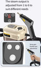 Black 1500W High Pressure Steam Cleaner with Digital Display (3.5 BAR) - 1.2L Heavy Duty Steamer for Kitchen Grease, Grout, Car Detailing & Upholstery (AU Plug)