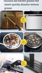 Black 1500W High Pressure Steam Cleaner with Digital Display (3.5 BAR) - 1.2L Heavy Duty Steamer for Kitchen Grease, Grout, Car Detailing & Upholstery (AU Plug)