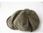 Oversized Slouchy Newsboy Cap - Vintage Japanese Style Baker Boy Hat - Soft Textured Fabric - Khaki (Adjustable 54-60cm)