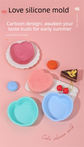 Heart Shaped Silicone Baking Mould - Non-Stick Mousse Cake & Jelly Pan - Easy Release Polished Interior for Valentine&