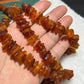 Approx 12mm Irregular Amber Loose Beads - Natural Old Wax Style Honey Nuggets for DIY Jewellery Making - Centre Drilled Chips for Necklaces & Bracelets