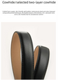 Womens Genuine Leather Belt White 2.3cm Wide Gold Buckle Waist Strap for Jeans & Dresses Elegant Fashion Accessory
