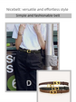 Womens Genuine Leather Belt White 2.3cm Wide Gold Buckle Waist Strap for Jeans & Dresses Elegant Fashion Accessory