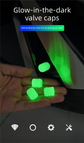Universal Luminous Tyre Valve Caps 8 PCS Green Glow in Dark Dust Covers for Cars Motorbikes & Bicycles Easy Install