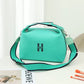 Womens Canvas Crossbody Bag Emerald Minimalist H-Letter Box Tote Wide Strap Shoulder Handbag for Travel & Work Large Capacity