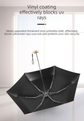 Compact Mini Pocket Umbrella UPF50+ Sun Protection Lightweight Travel Parasol - Windproof 5-Fold Rain Shade with Flat Gold Handle (Fresh Orange )
