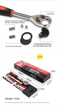 12 Piece 1/4 Inch Drive Ratchet and Metric Socket Wrench Set Professional Mechanics Tool Kit for Automotive Repair and Home DIY Maintenance