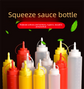3 PCS Squeeze Sauce Bottle Set 800ml White Red Yellow Leakproof Condiment Dispenser for Salad Dressing Ketchup Mustard