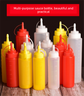 3 PCS Squeeze Sauce Bottle Set 800ml White Red Yellow Leakproof Condiment Dispenser for Salad Dressing Ketchup Mustard