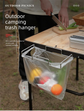 Portable Outdoor Camping Trash Bag Holder Stand Stainless Steel Folding Garbage Bag Rack for Picnic Kitchen and Student Desk Storage Natural